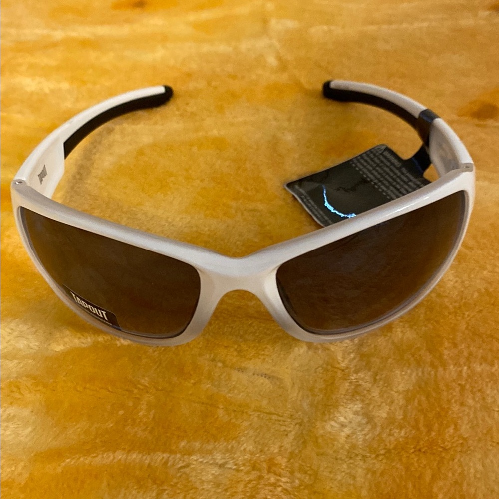 White Sunglasses with Black Lenses